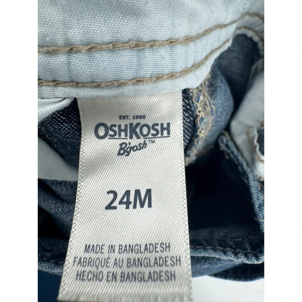 OshKosh B'gosh Overalls Kids 24M Blue Denim Vestbak‎ Adjustable Straps Utility
